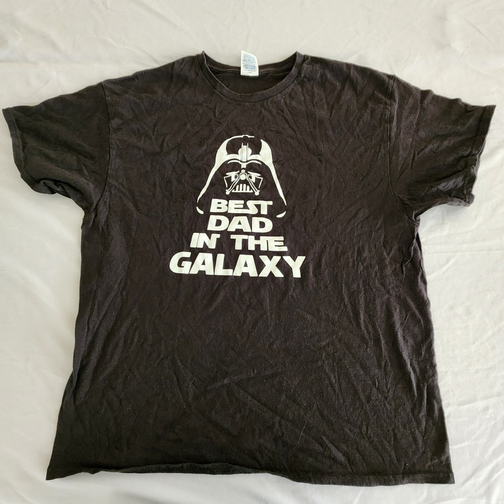 Star Wars Darth Vader Best Dad in the Galaxy Black T-Shirt Men's XL